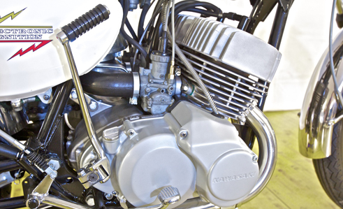 Kawasaki Mach III 1st 500cc white from 1969